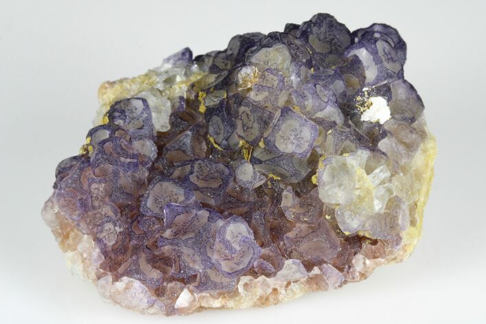 Purple Edge Fluorite Crystal Cluster - China #182805